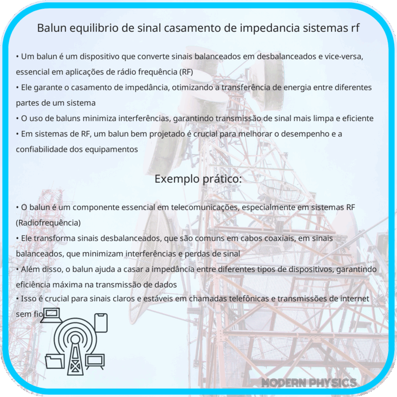 Balun: Equilíbrio de Sinal, Casamento de Impedância & Sistemas RF