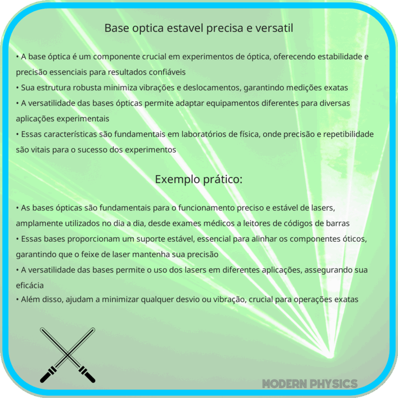 Base Óptica: Estável, Precisa e Versátil