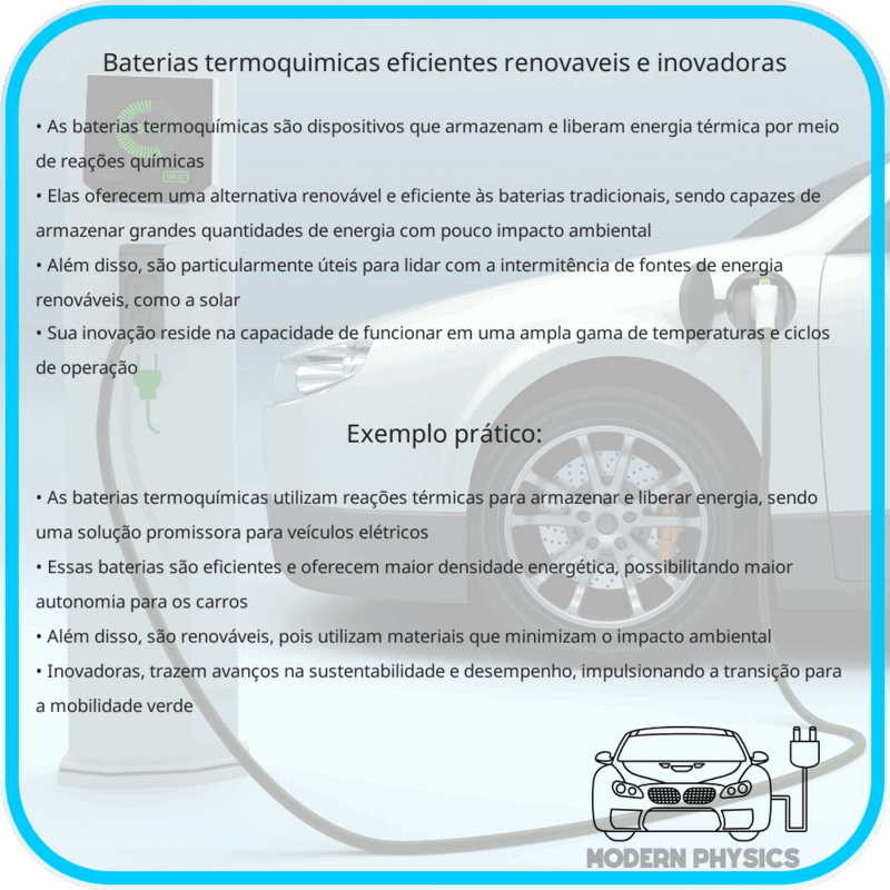 Baterias Termoquímicas | Eficientes, Renováveis e Inovadoras