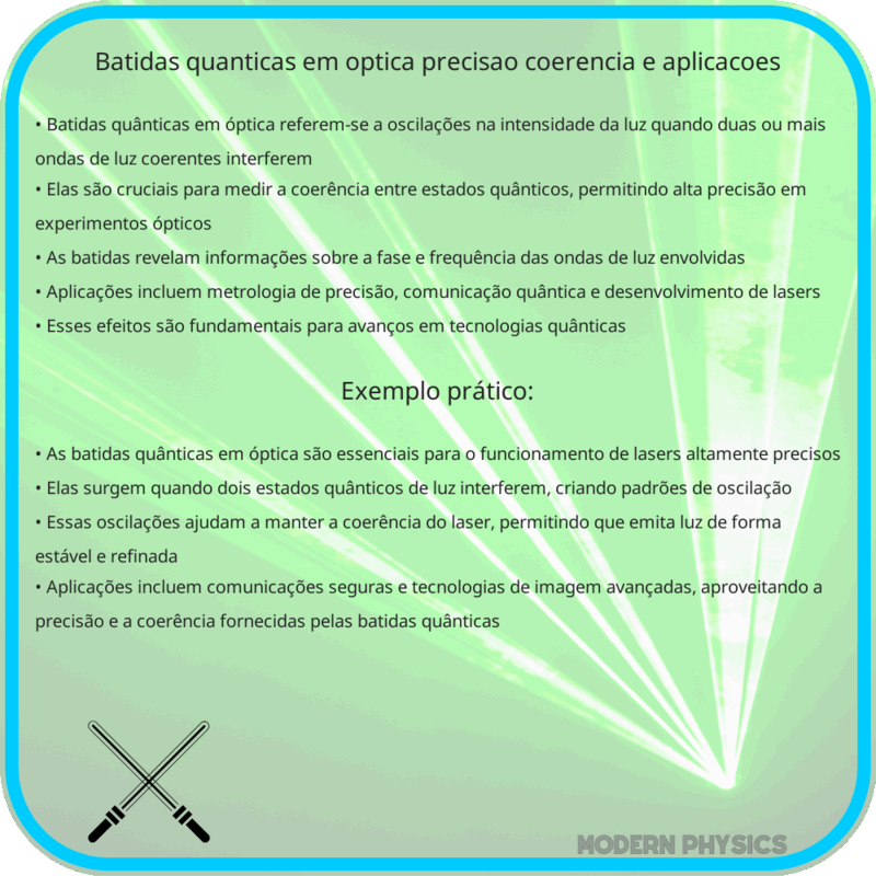 Batidas Quânticas em Óptica | Precisão, Coerência e Aplicações