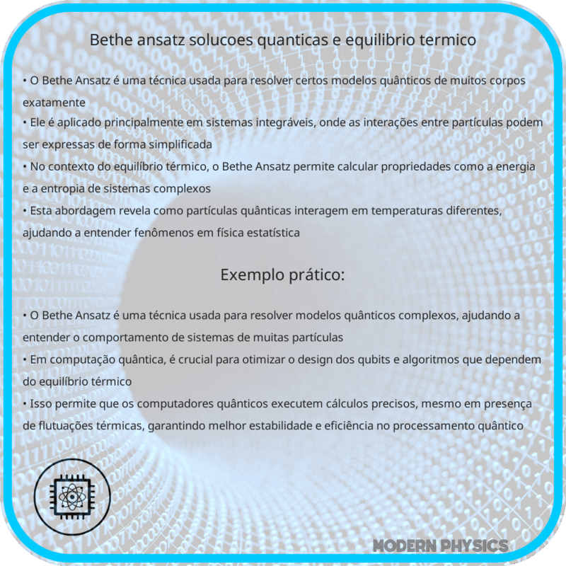 Bethe Ansatz | Soluções Quânticas e Equilíbrio Térmico