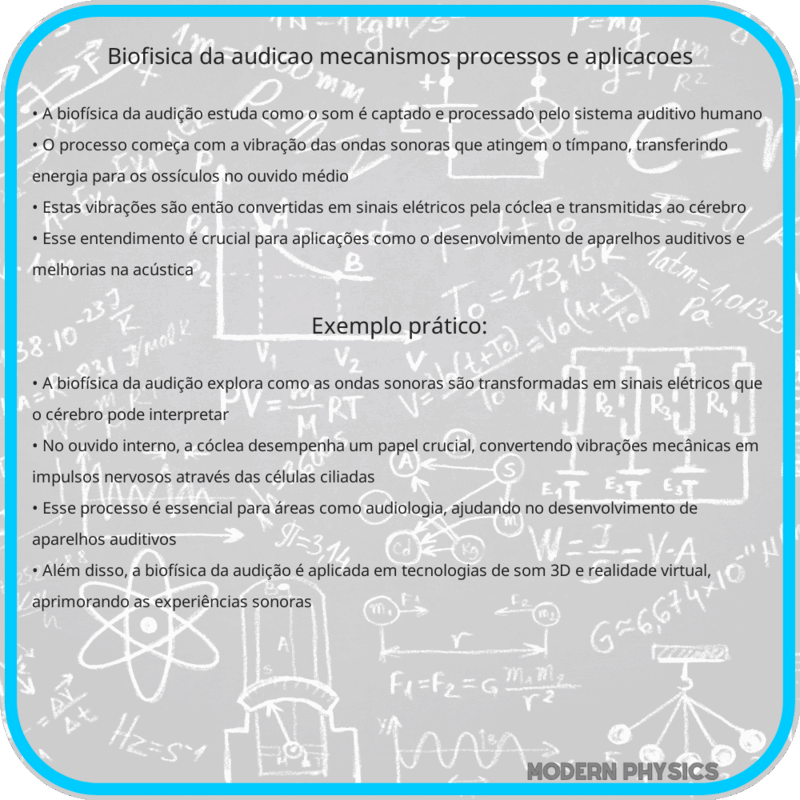 Biofísica da Audição | Mecanismos, Processos e Aplicações