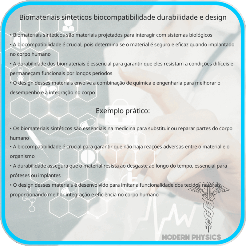 Biomateriais Sintéticos: Biocompatibilidade, Durabilidade e Design