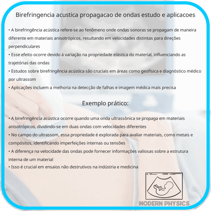 Birefringência Acústica: Propagação de Ondas, Estudo e Aplicações