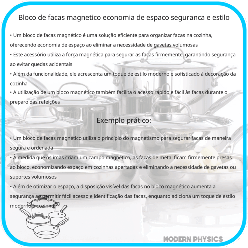 Bloco de Facas Magnético | Economia de Espaço, Segurança e Estilo