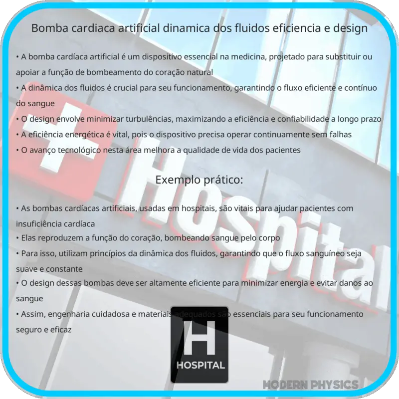 Bomba Cardíaca Artificial | Dinâmica dos Fluidos, Eficiência e Design