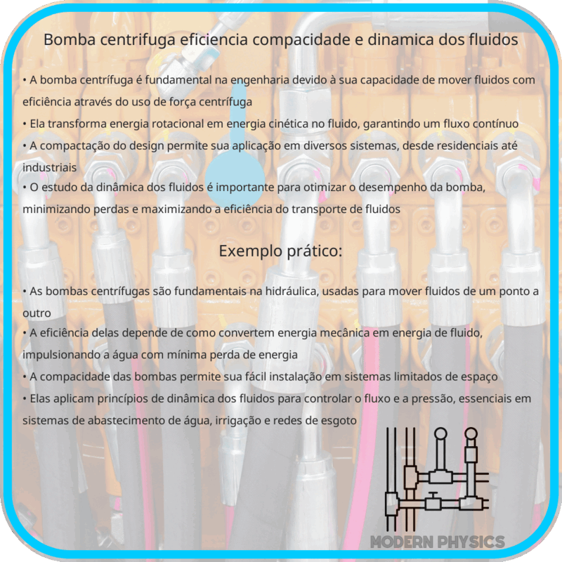 Bomba Centrífuga | Eficiência, Compacidade e Dinâmica dos Fluidos