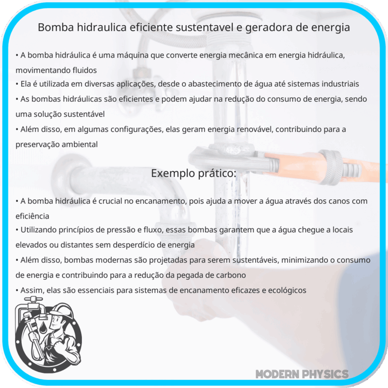 Bomba Hidráulica: Eficiente, Sustentável e Geradora de Energia