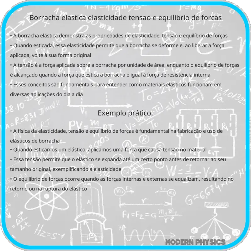 Borracha Elástica | Elasticidade, Tensão e Equilíbrio de Forças