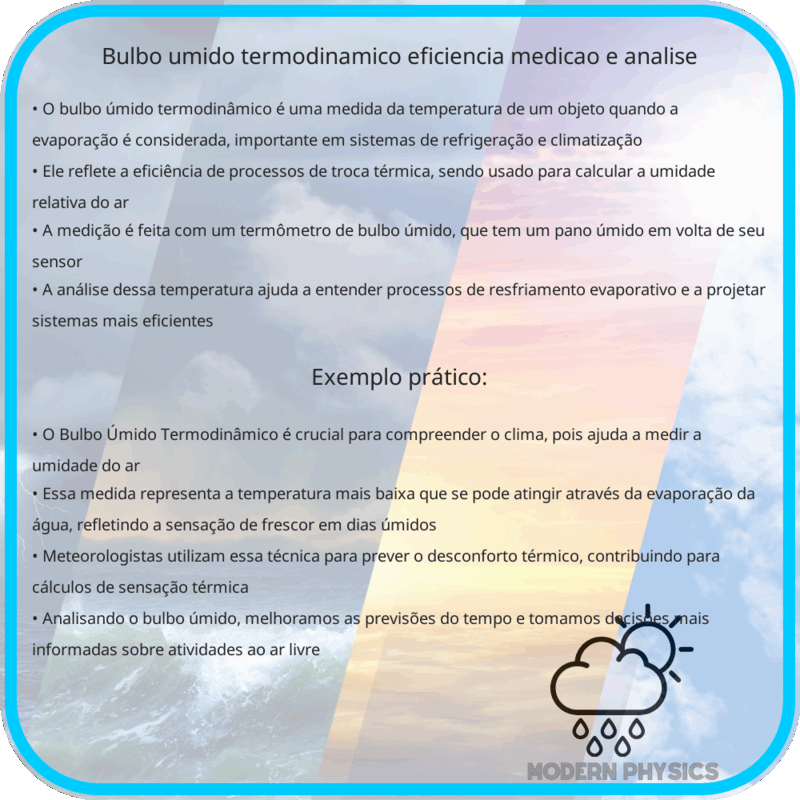 Bulbo Úmido Termodinâmico | Eficiência, Medição e Análise