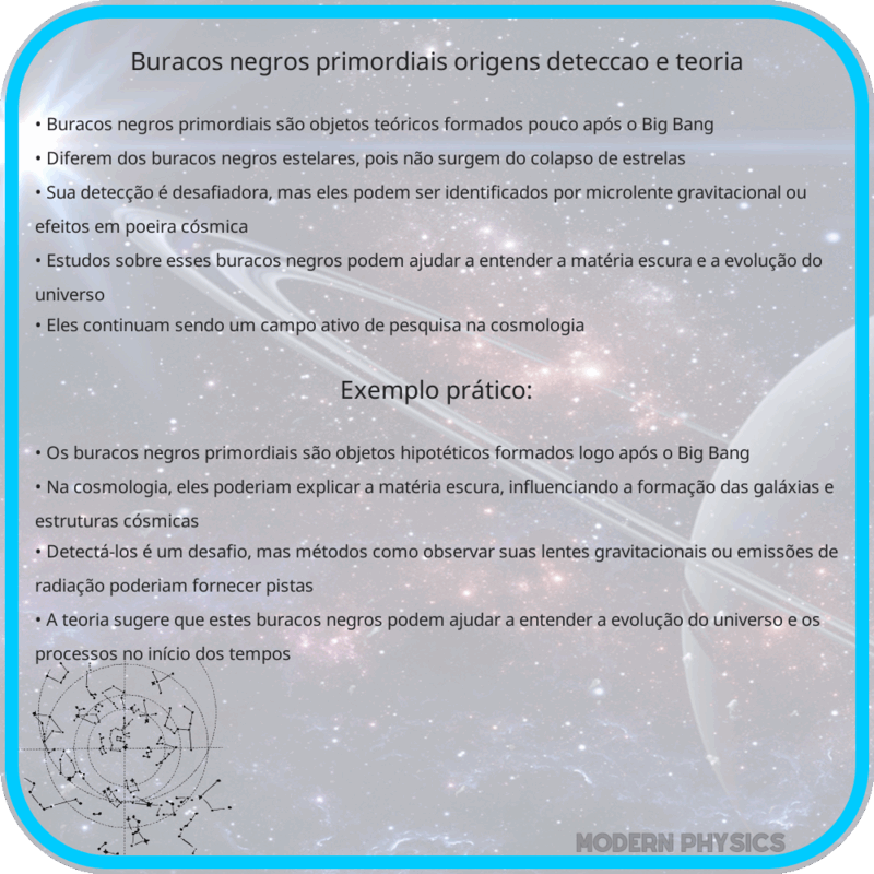 Buracos Negros Primordiais | Origens, Detecção e Teoria