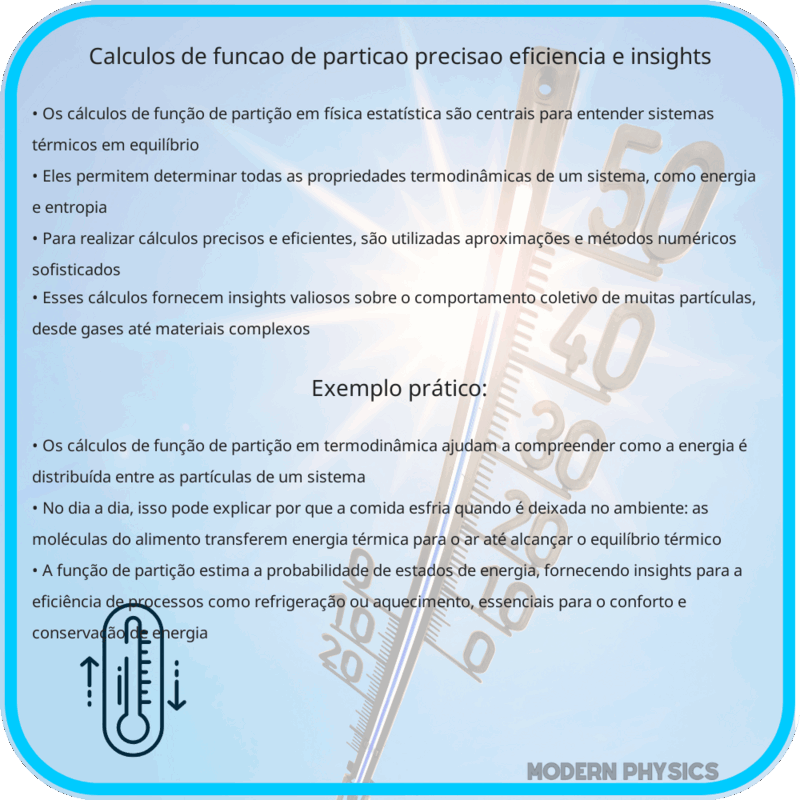 Cálculos de Função de Partição | Precisão, Eficiência e Insights