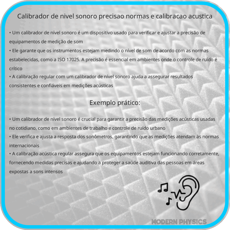 Calibrador de Nível Sonoro | Precisão, Normas e Calibração Acústica