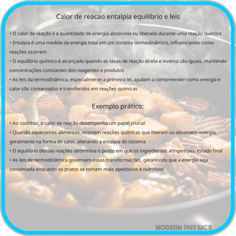 Calor de Reação | Entalpia, Equilíbrio e Leis
