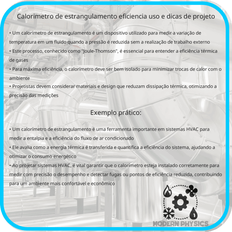 Calorímetro de Estrangulamento | Eficiência, Uso e Dicas de Projeto