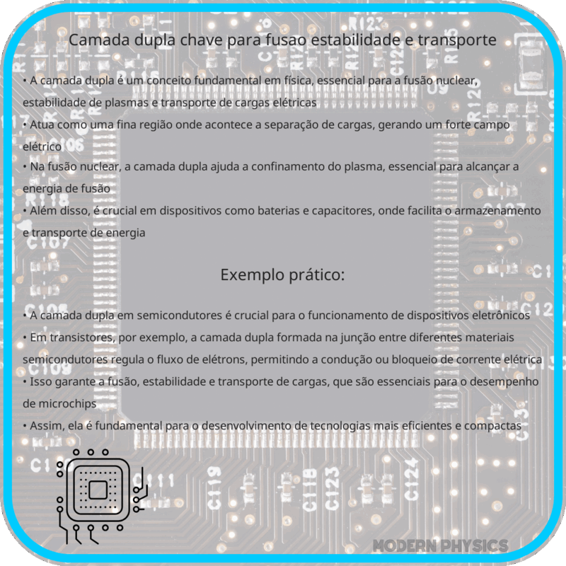 Camada Dupla | Chave para Fusão, Estabilidade e Transporte