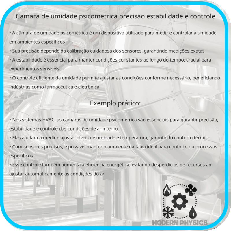 Câmara de Umidade Psicométrica | Precisão, Estabilidade e Controle