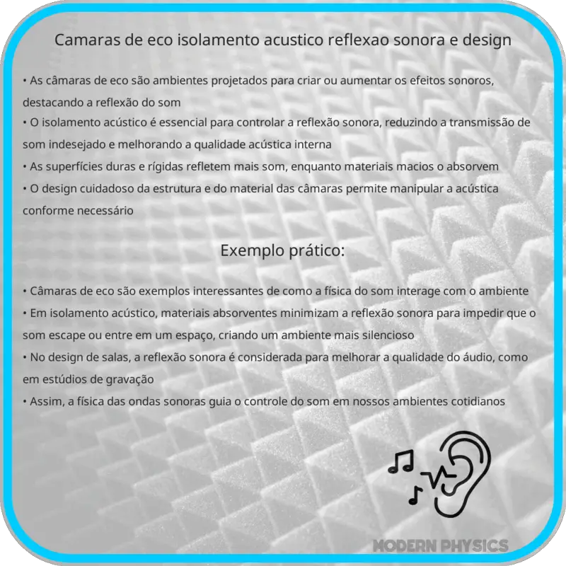 Câmaras de Eco | Isolamento Acústico, Reflexão Sonora e Design