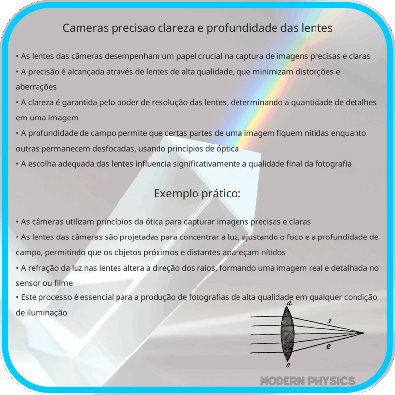 Câmeras | Precisão, Clareza e Profundidade das Lentes