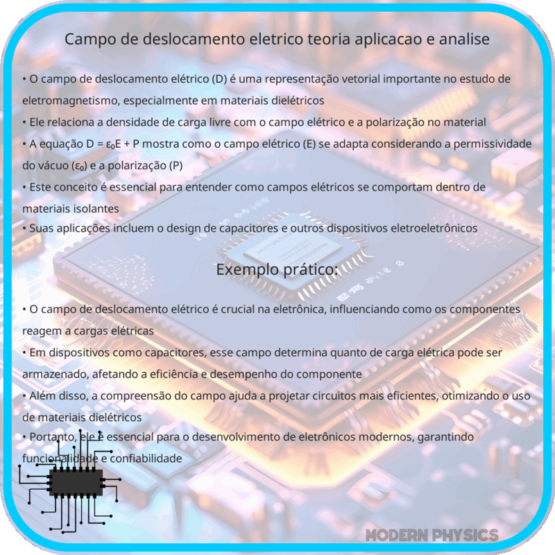 Campo de Deslocamento Elétrico | Teoria, Aplicação e Análise