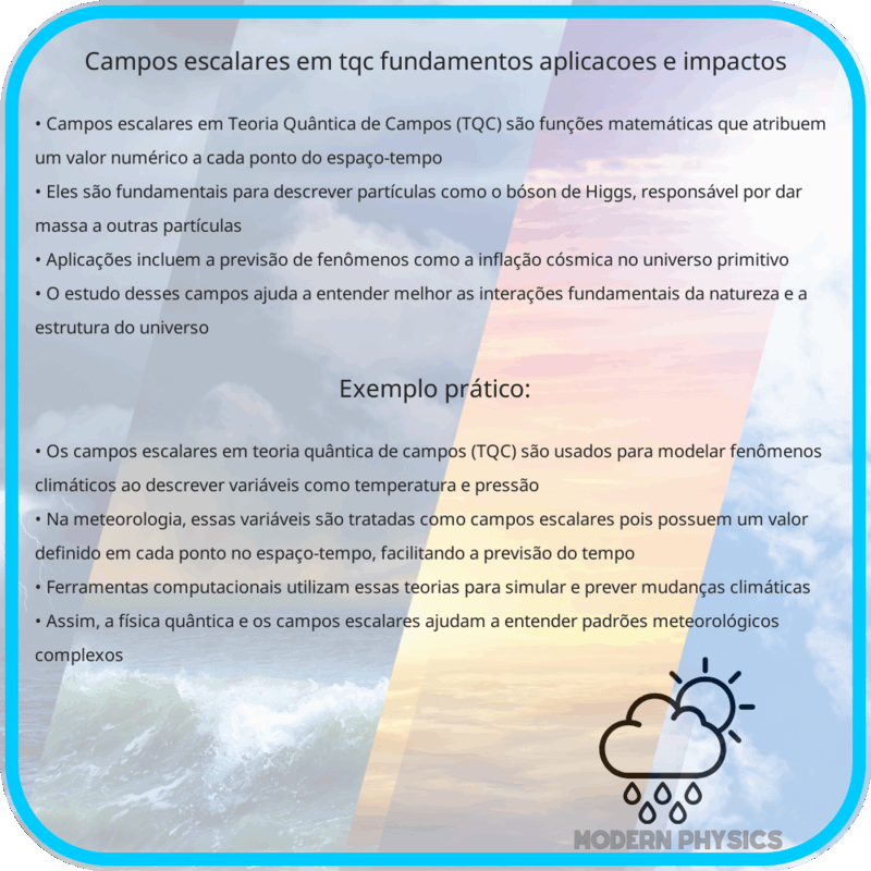 Campos Escalares em TQC | Fundamentos, Aplicações e Impactos