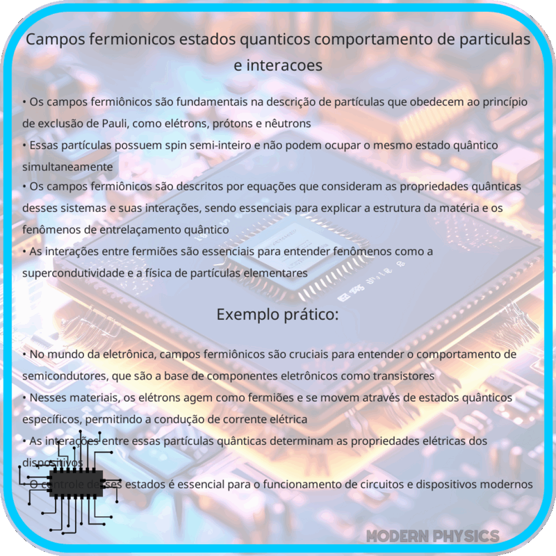 Campos Fermiônicos | Estados Quânticos, Comportamento de Partículas e Interações