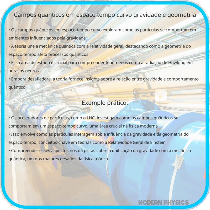 Campos Quânticos em Espaço-Tempo Curvo: Gravidade e Geometria