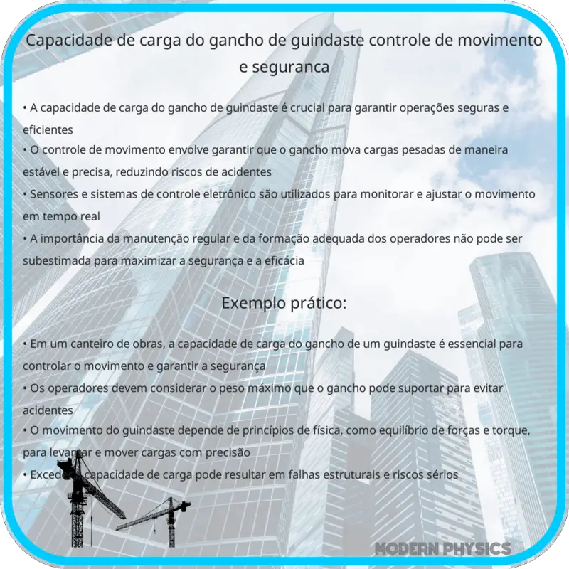 Capacidade de Carga do Gancho de Guindaste: Controle de Movimento e Segurança