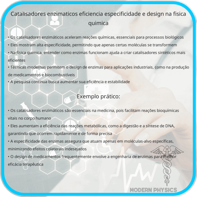 Catalisadores Enzimáticos | Eficiência, Especificidade e Design na Física Química
