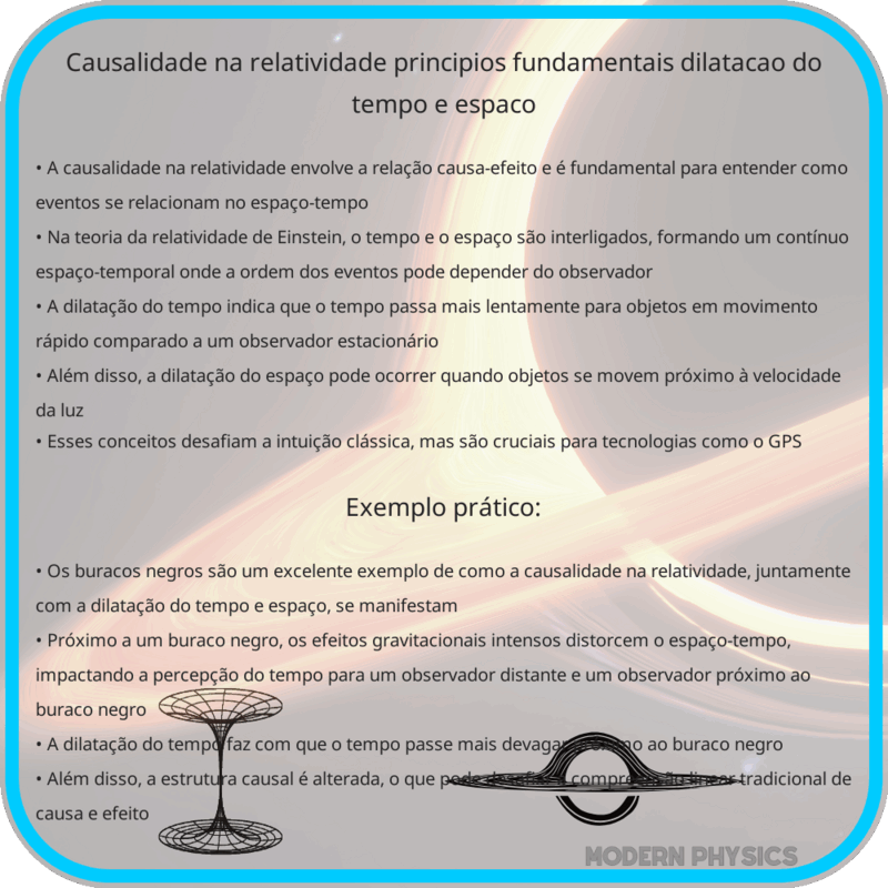 Causalidade na Relatividade | Princípios Fundamentais, Dilatação do Tempo e Espaço