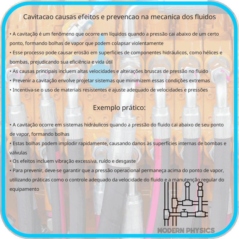 Cavitação | Causas, Efeitos e Prevenção na Mecânica dos Fluidos