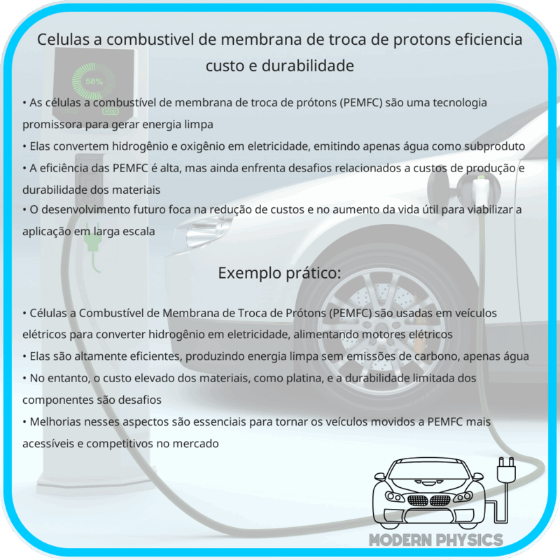 Células a Combustível de Membrana de Troca de Prótons | Eficiência, Custo e Durabilidade