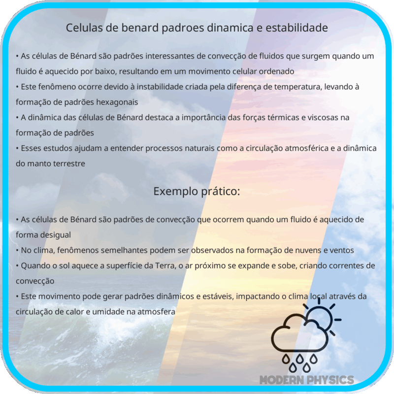 Células de Bénard | Padrões, Dinâmica e Estabilidade
