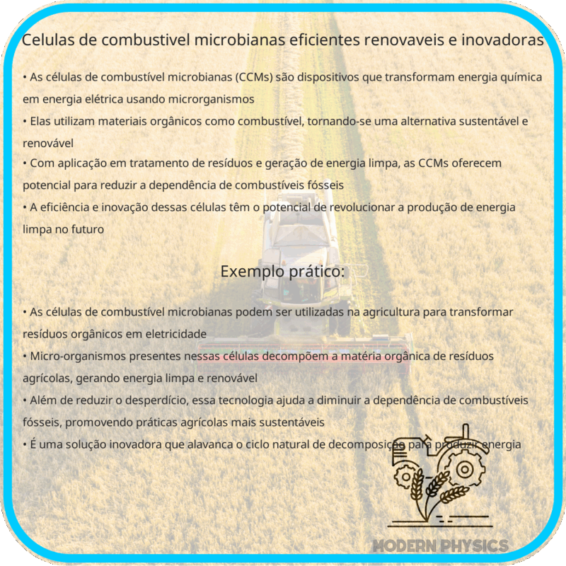 Células de Combustível Microbianas | Eficientes, Renováveis e Inovadoras
