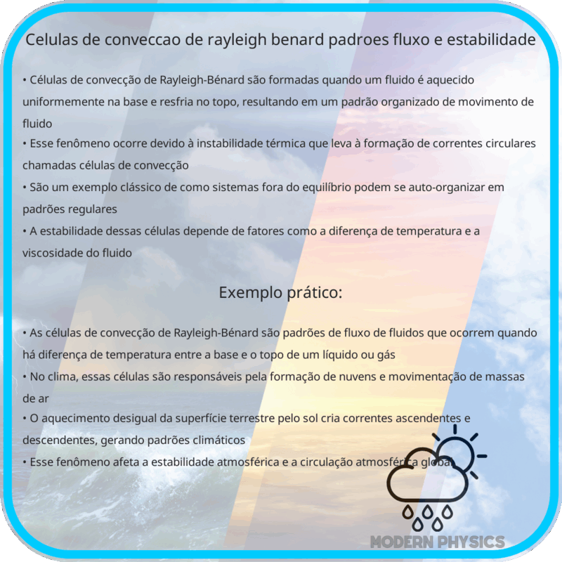 Células de Convecção de Rayleigh-Bénard | Padrões, Fluxo e Estabilidade