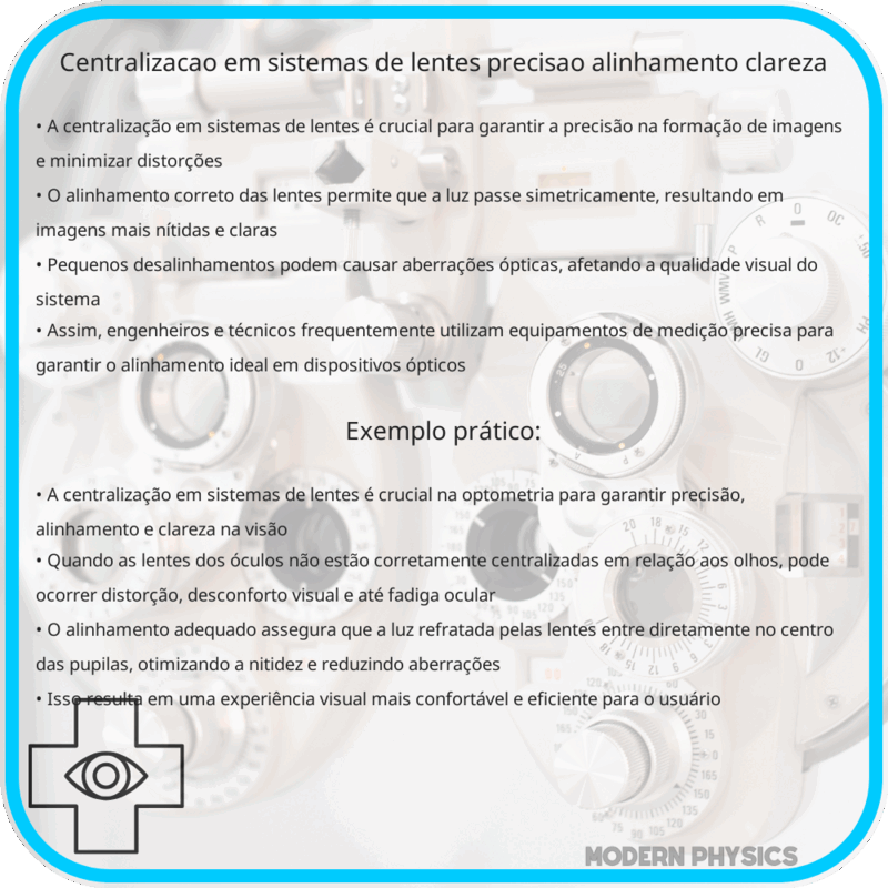Centralização em Sistemas de Lentes | Precisão, Alinhamento & Clareza