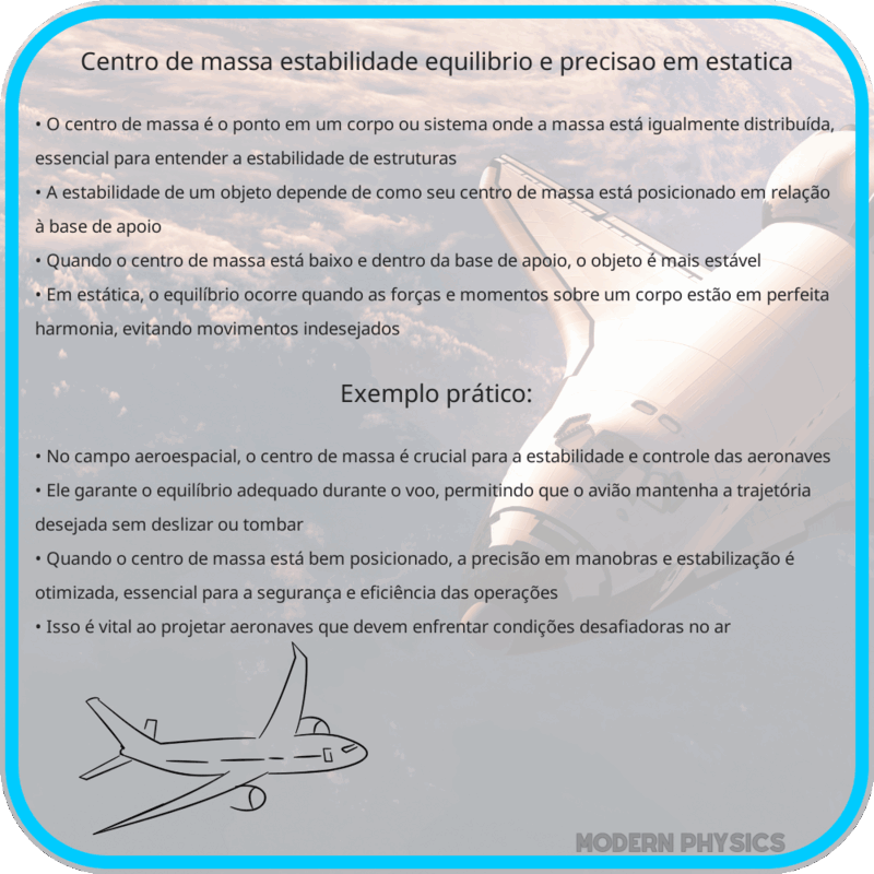 Centro de Massa | Estabilidade, Equilíbrio e Precisão em Estática