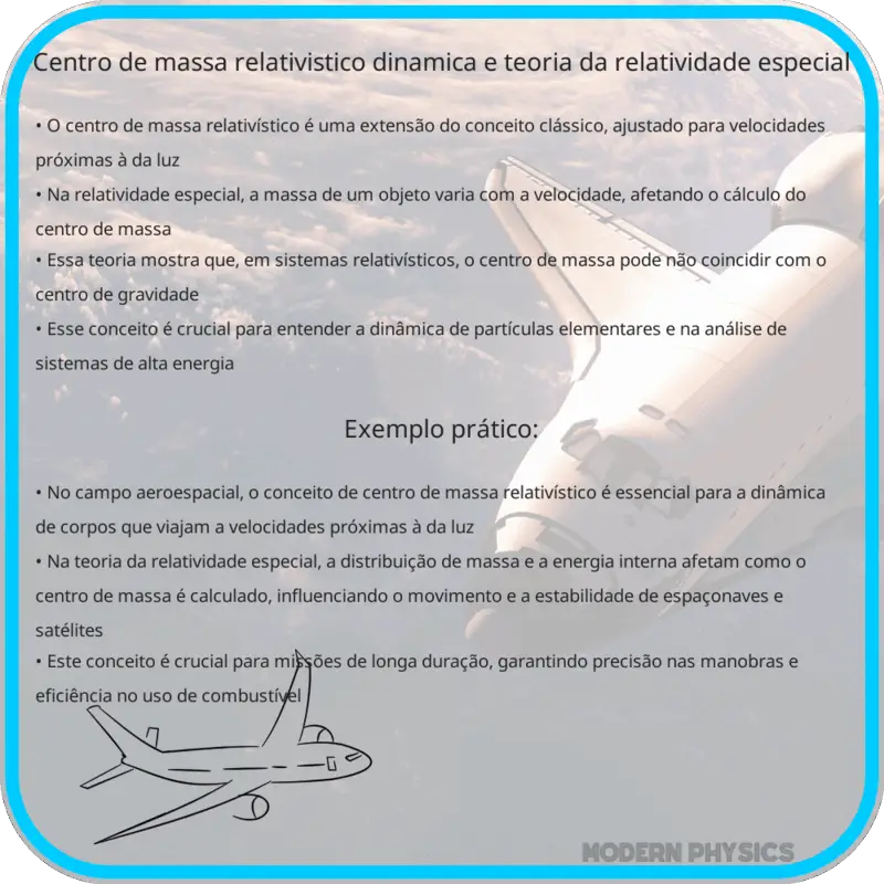 Centro de Massa Relativístico | Dinâmica e Teoria da Relatividade Especial