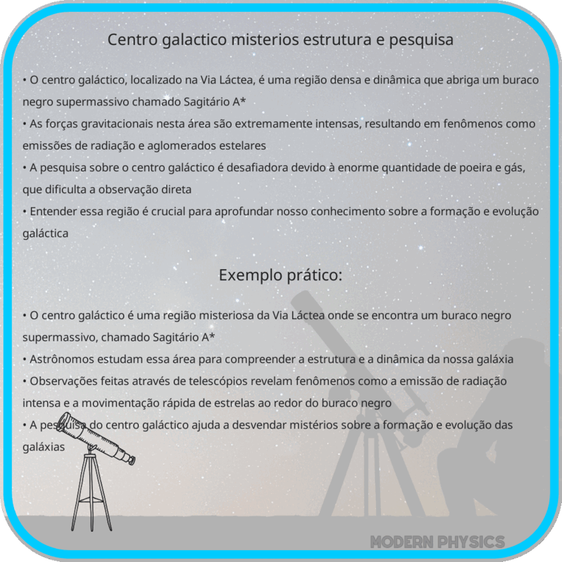 Centro Galáctico | Mistérios, Estrutura e Pesquisa