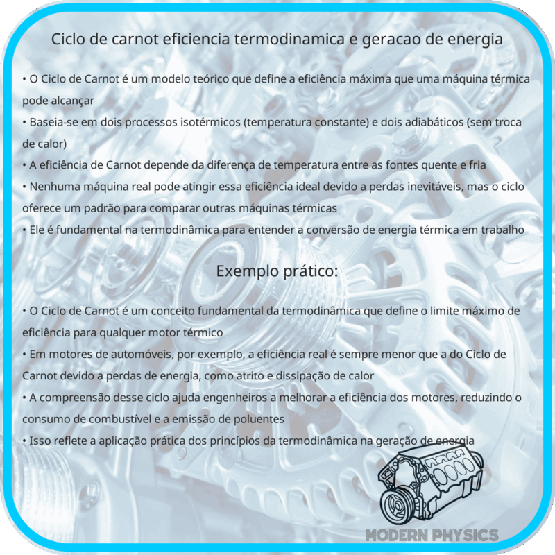 Ciclo de Carnot | Eficiência, Termodinâmica e Geração de Energia