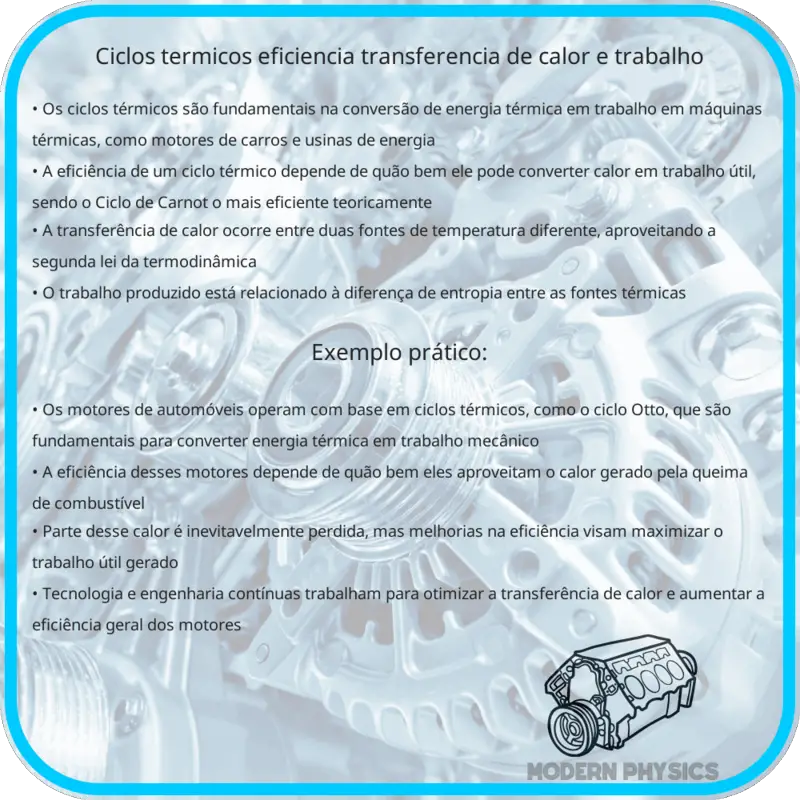 Ciclos Térmicos | Eficiência, Transferência de Calor e Trabalho