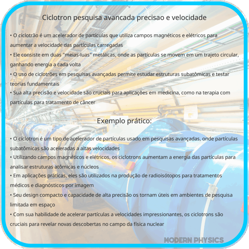 Ciclótron | Pesquisa Avançada, Precisão e Velocidade