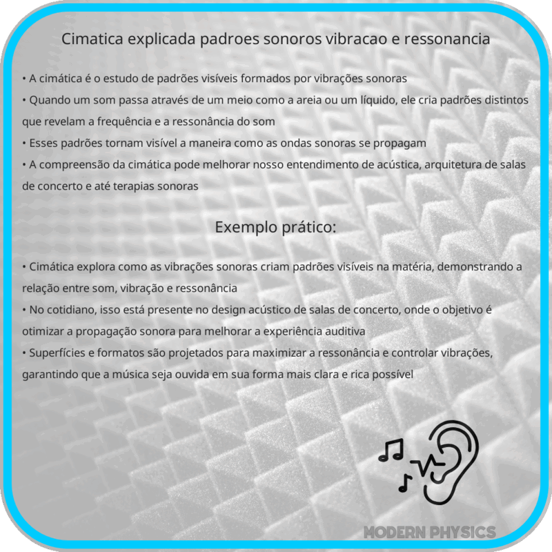 Cimática Explicada | Padrões Sonoros, Vibração e Ressonância