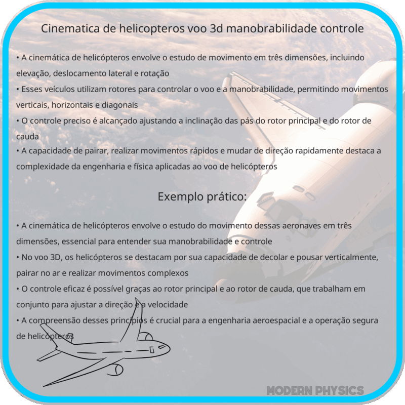 Cinemática de Helicópteros | Voo 3D, Manobrabilidade & Controle
