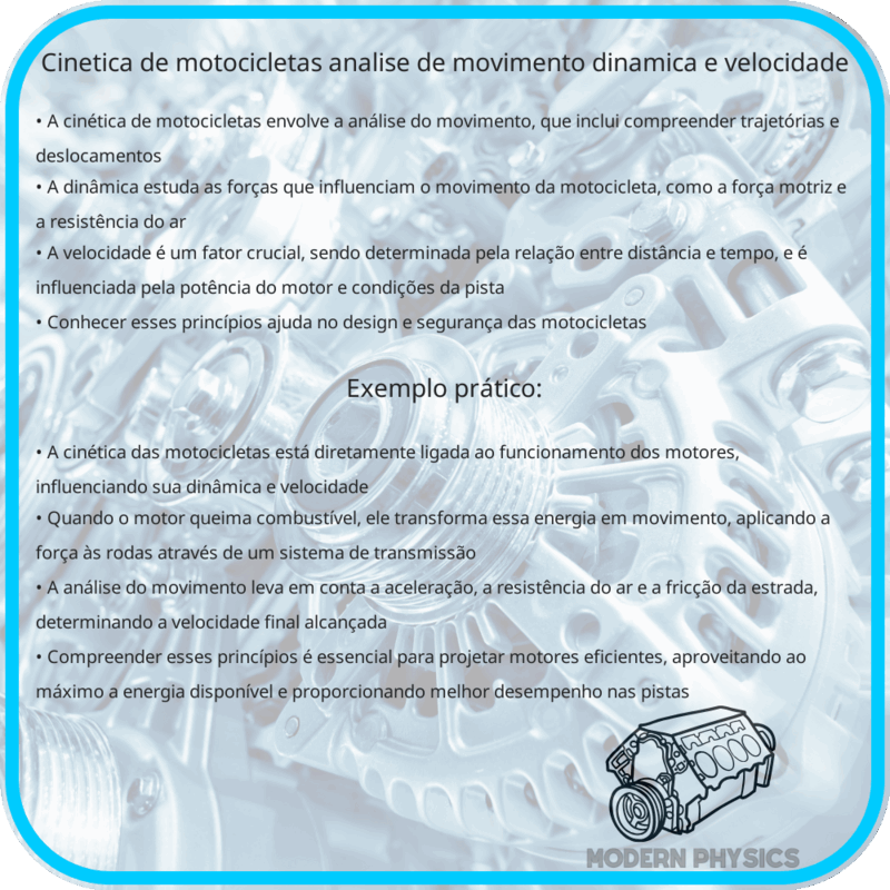 Cinética de Motocicletas | Análise de Movimento, Dinâmica e Velocidade