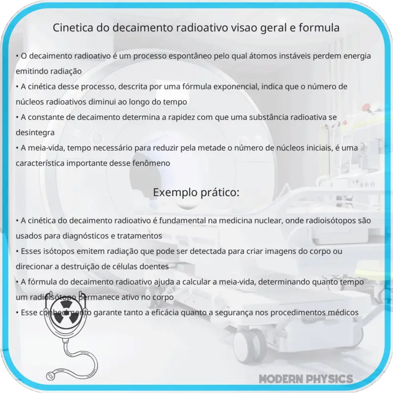 Cinética do Decaimento Radioativo | Visão Geral e Fórmula