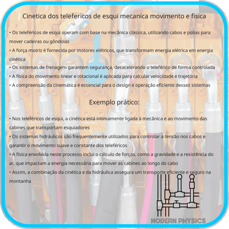 Cinética dos Teleféricos de Esqui | Mecânica, Movimento e Física
