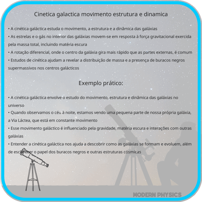 Cinética Galáctica | Movimento, Estrutura e Dinâmica