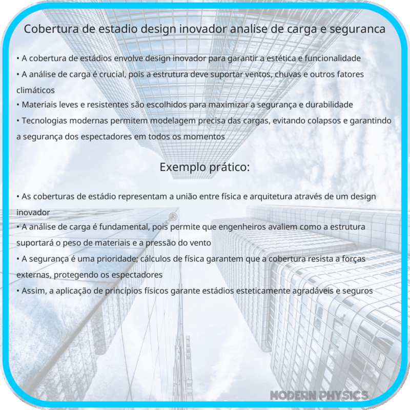 Cobertura de Estádio | Design Inovador, Análise de Carga e Segurança