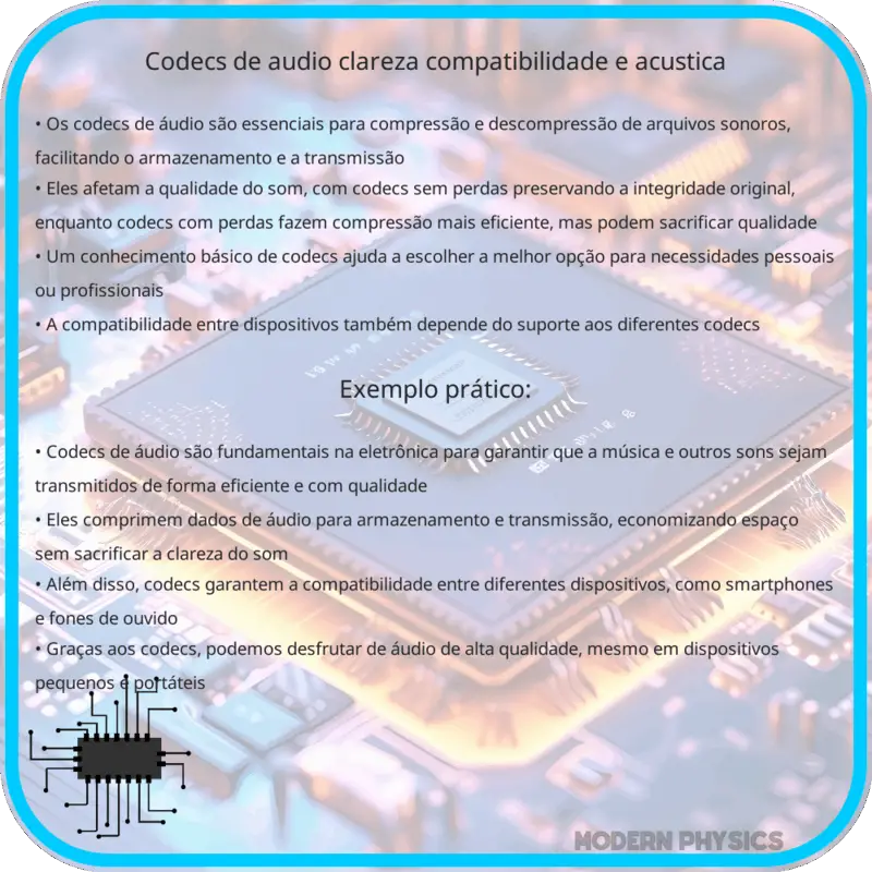 Codecs de Áudio: Clareza, Compatibilidade e Acústica